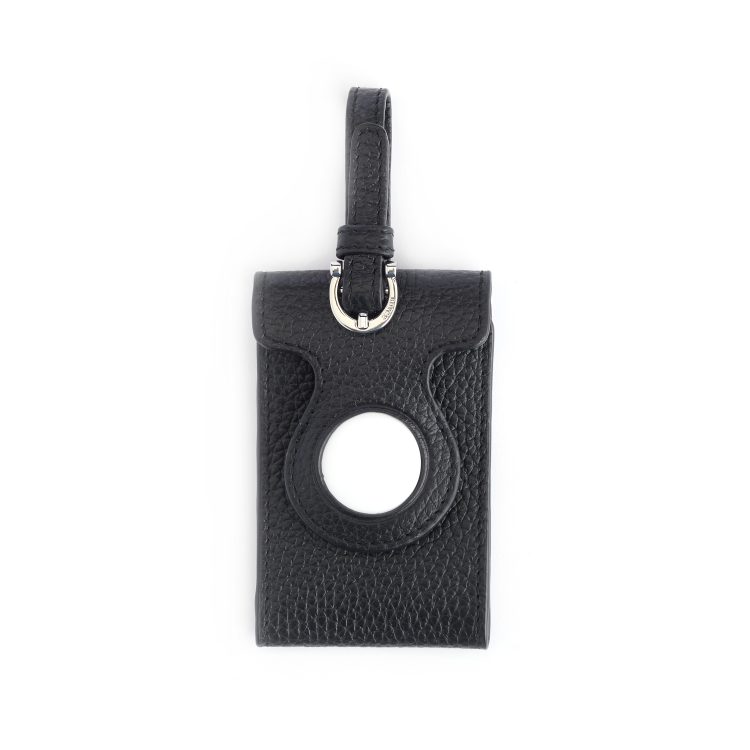 AirTag Luggage Tag ID Holder, black-pebble