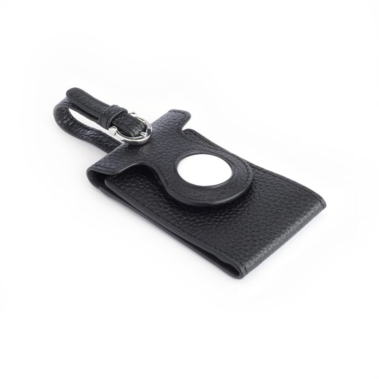 AirTag Luggage Tag ID Holder, black-pebble