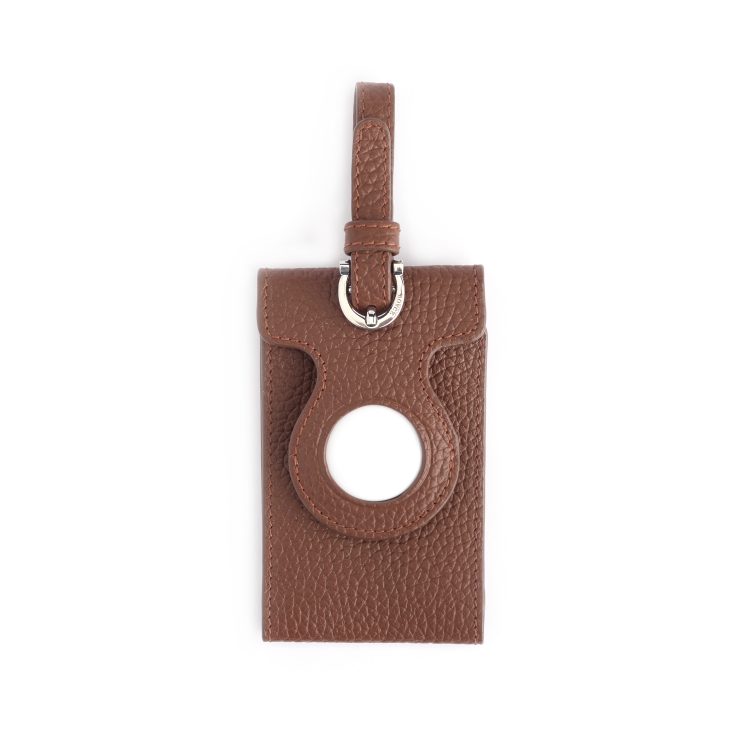 AirTag Luggage Tag ID Holder, tan-pebble