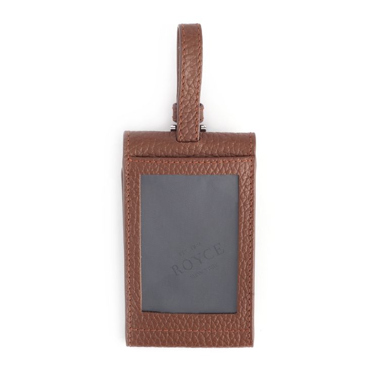 AirTag Luggage Tag ID Holder, tan-pebble