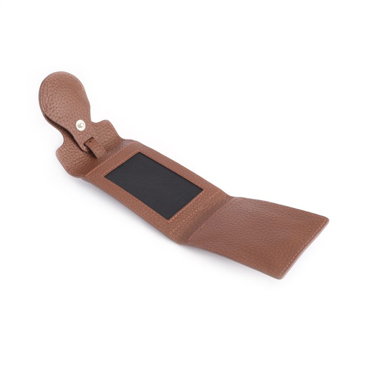 AirTag Luggage Tag ID Holder, tan-pebble
