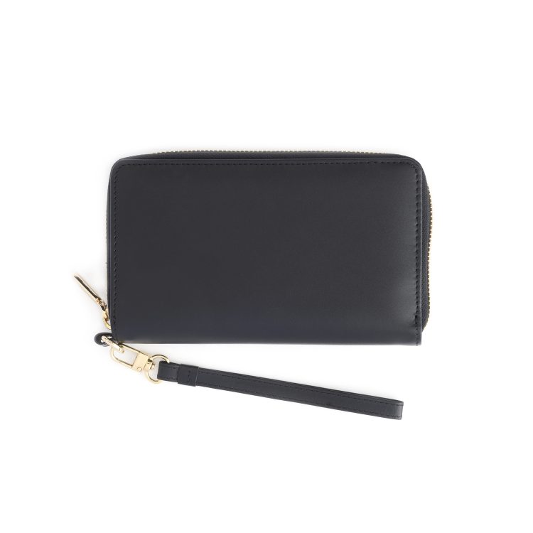 Zippered Wristlet Wallet RFID Blocking, black