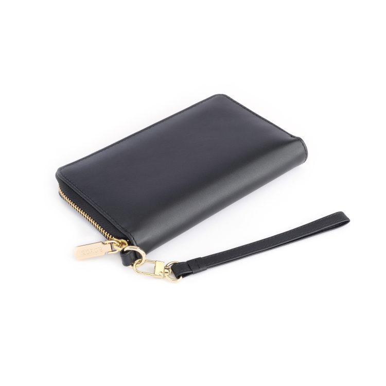 Zippered Wristlet Wallet RFID Blocking, black