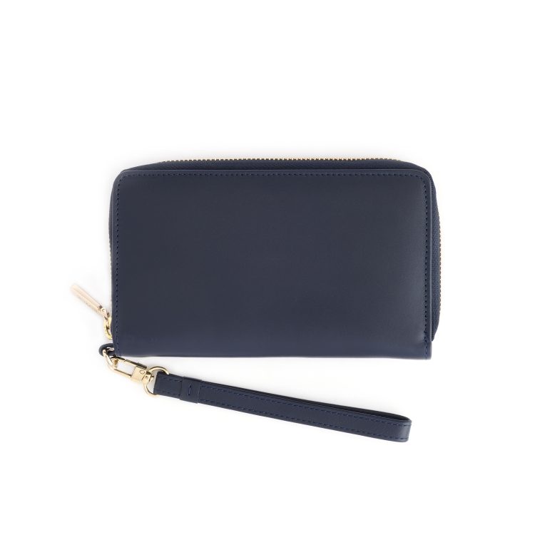 Zippered Wristlet Wallet RFID Blocking, blue