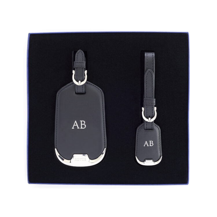 Luggage Tag & Bag Tag Gift Set, black