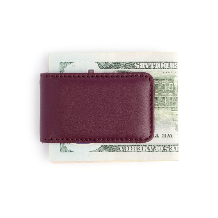 Magnetic Money Clip, burgundy