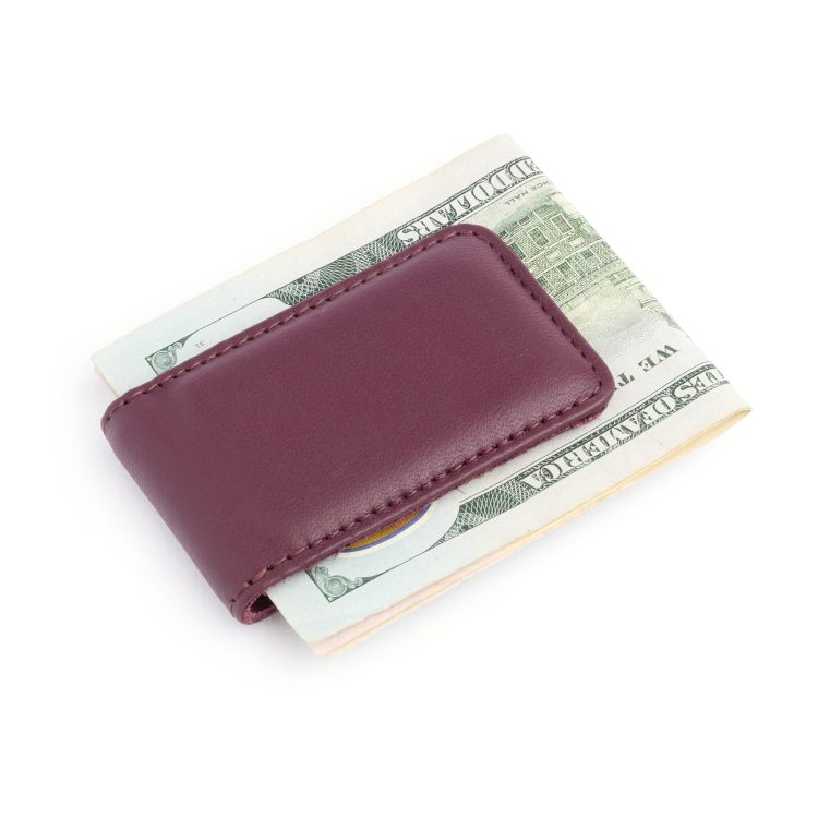 Magnetic Money Clip, burgundy
