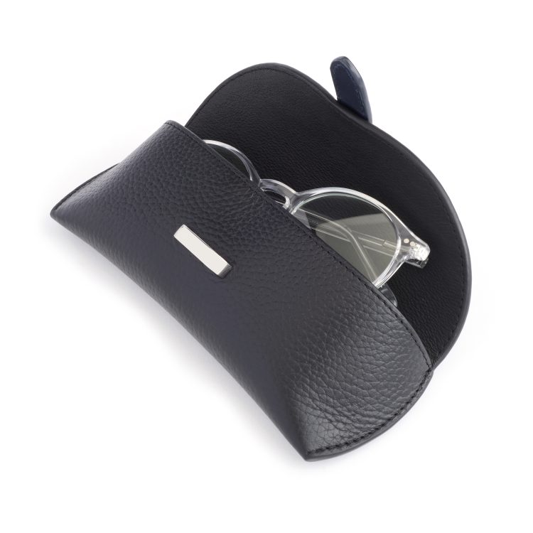 Luxe Eyeglass Case, black-pebble
