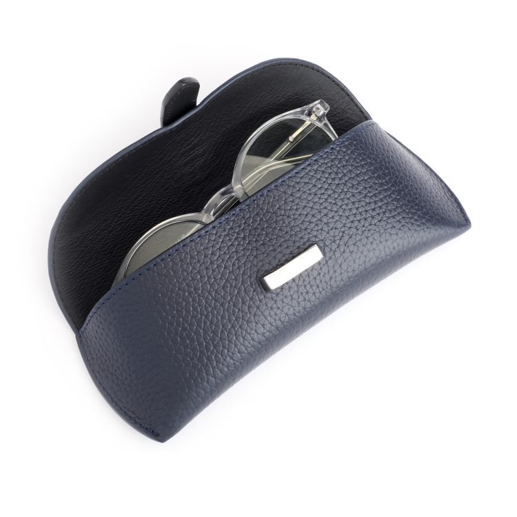 Luxe Eyeglass Case, blue-pebble