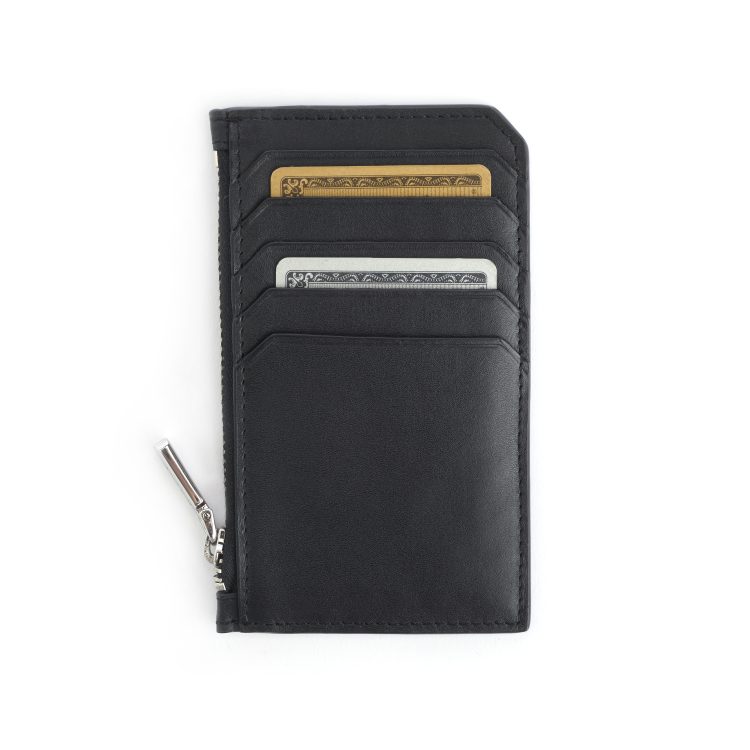 Zippered Credit Card Wallet, black