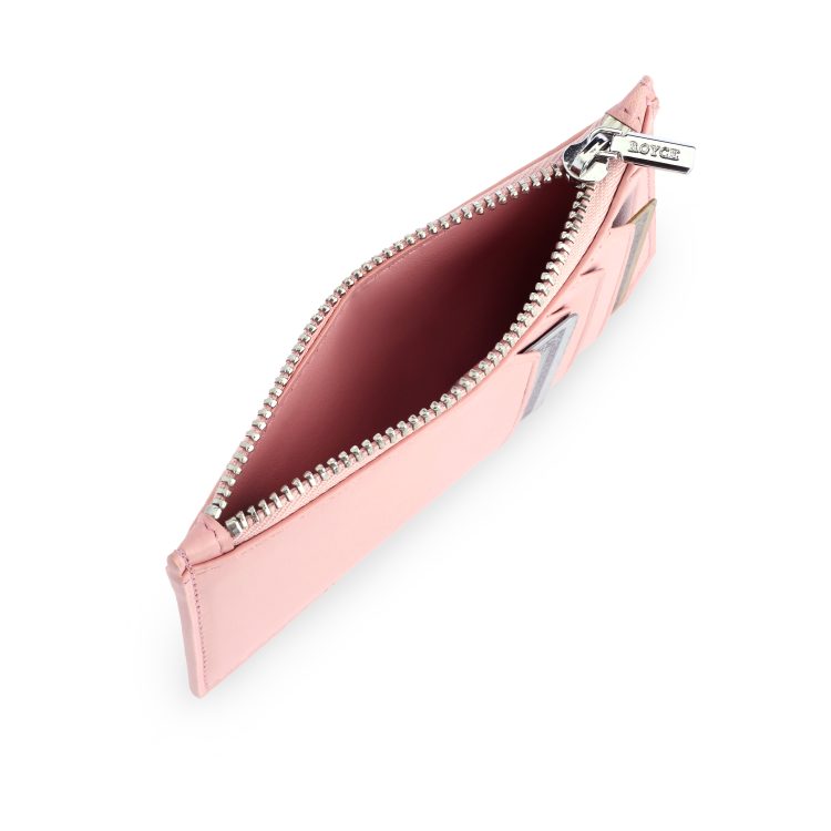 Zippered Credit Card Wallet, carnation-pink