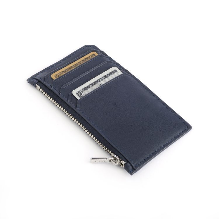 Zippered Credit Card Wallet, blue