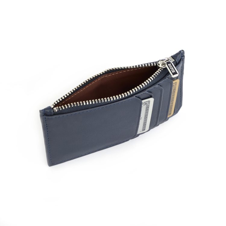 Zippered Credit Card Wallet, blue