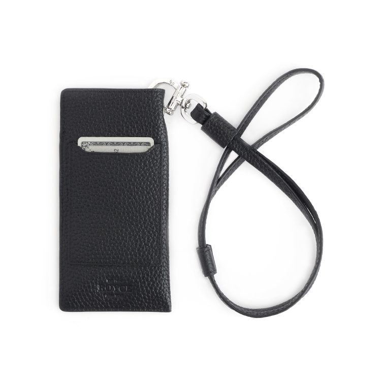 Eyeglass Sleeve with Card Holder & Removable Strap, black