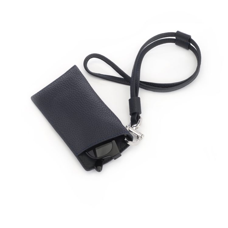 Eyeglass Sleeve with Card Holder & Removable Strap, black