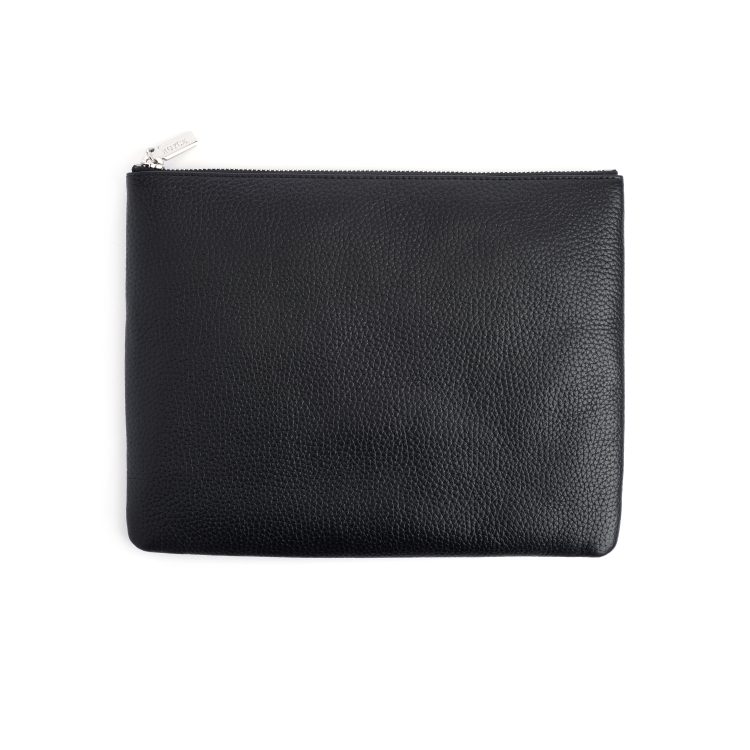 Large Travel Zippered Pouch, black