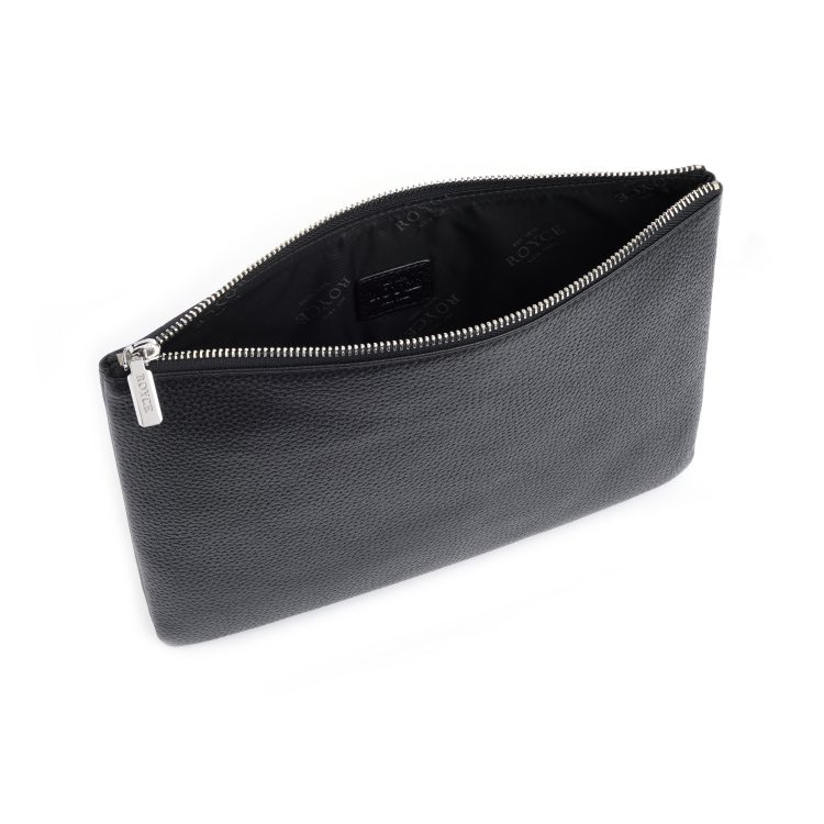 Large Travel Zippered Pouch, black