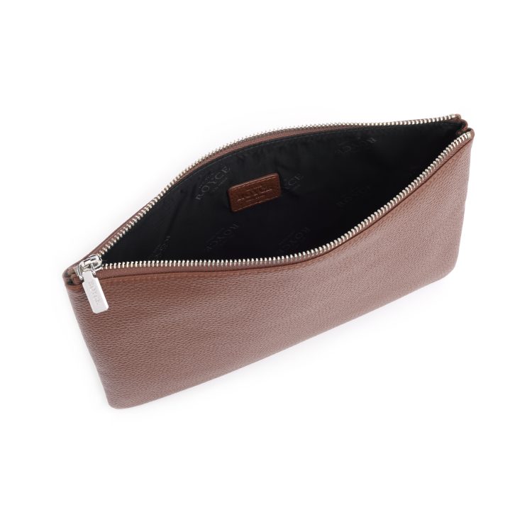 Large Travel Zippered Pouch, tan