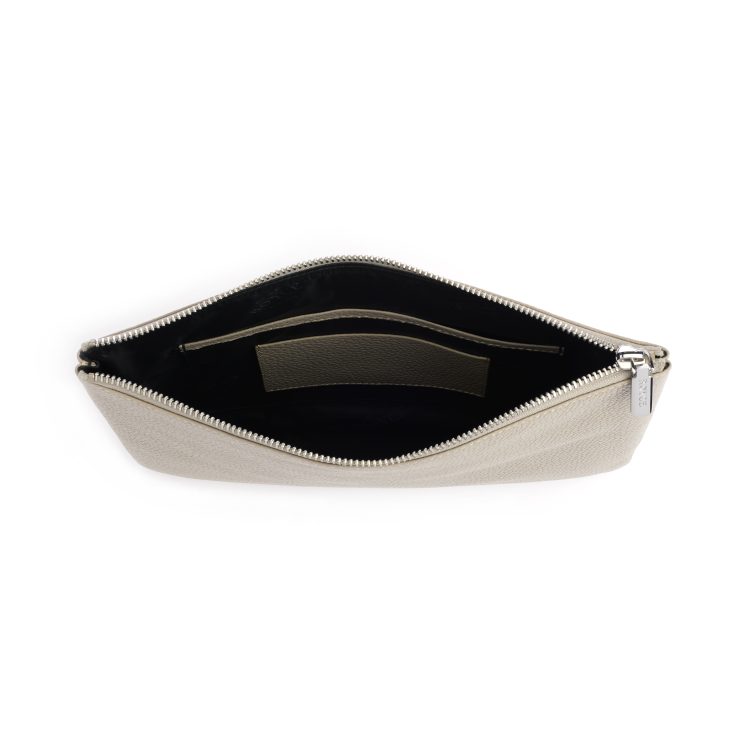 Large Travel Zippered Pouch, taupe