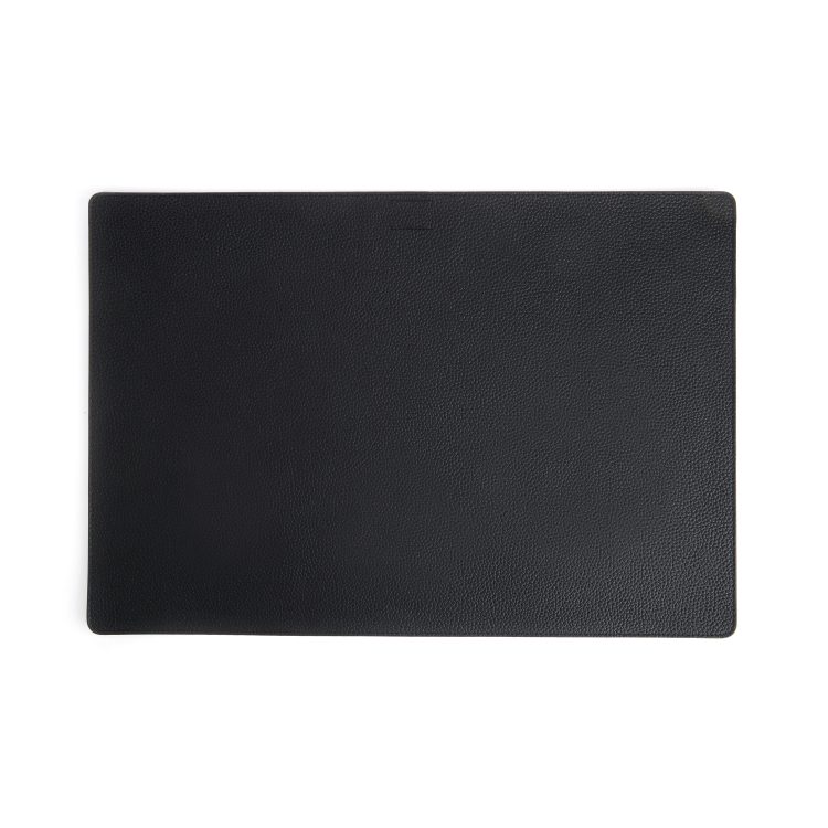 Desk Pad Blotter with Cable Loop, black