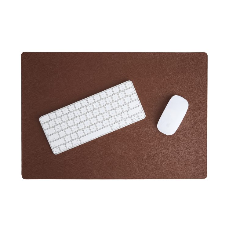 Desk Pad Blotter with Cable Loop, tan