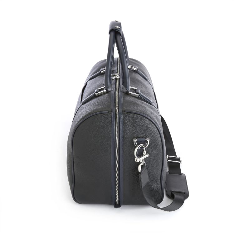Expandable Weekender Duffel Bag with Suitcase Sleeve, black