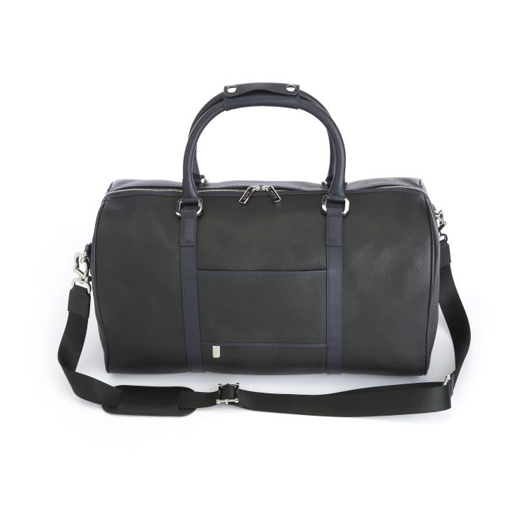 Expandable Weekender Duffel Bag with Suitcase Sleeve, black