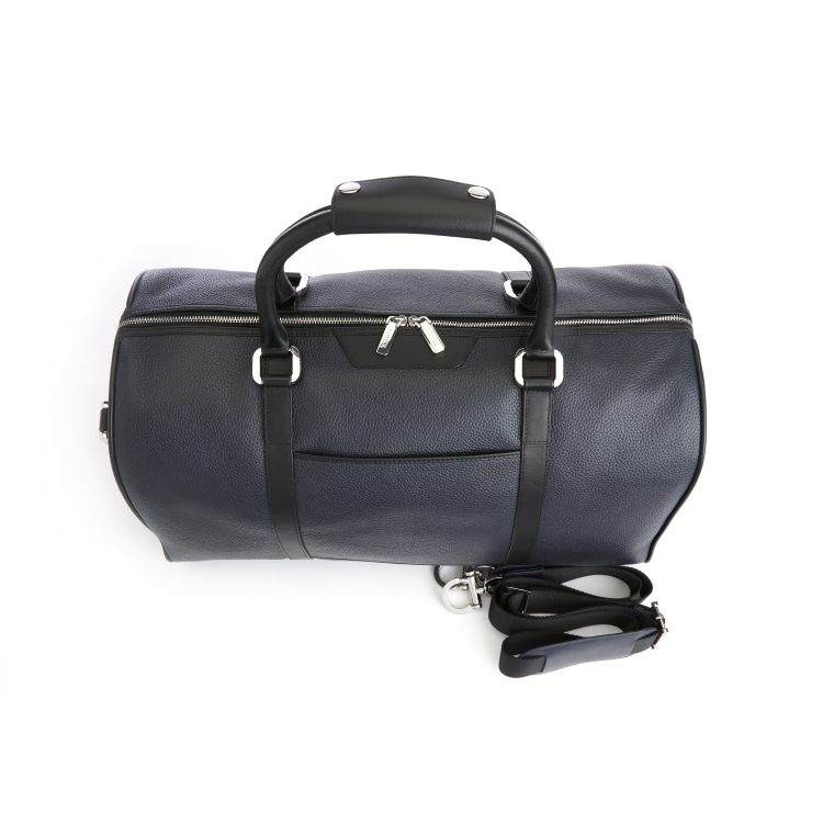 Expandable Weekender Duffel Bag with Suitcase Sleeve, blue