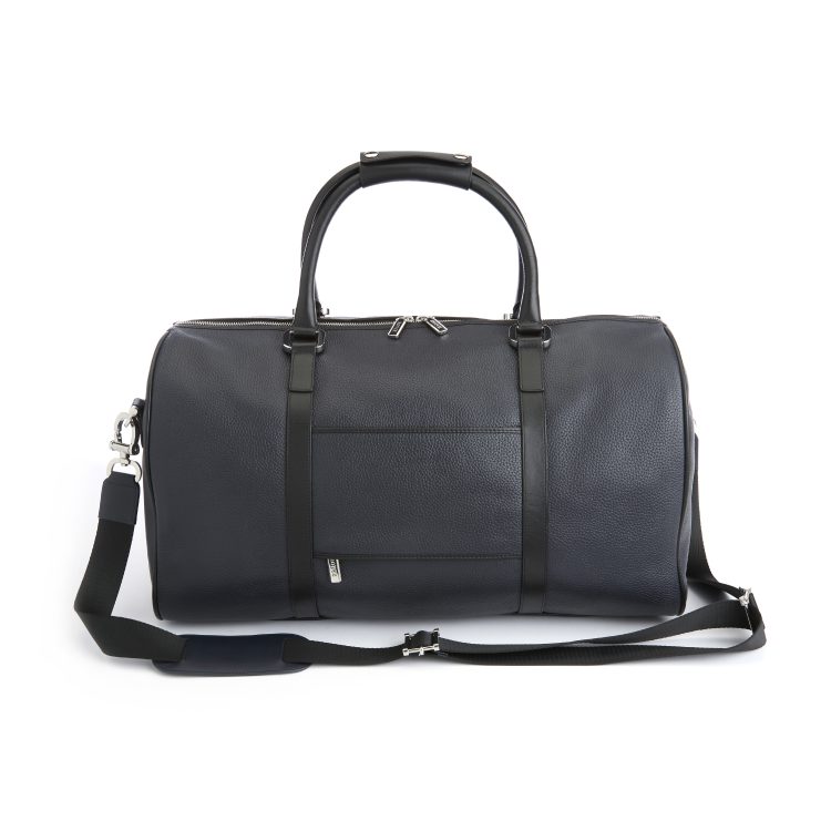 Expandable Weekender Duffel Bag with Suitcase Sleeve, blue