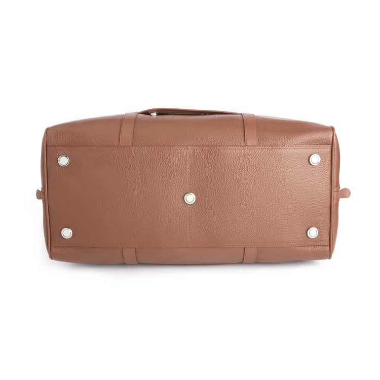 Expandable Weekender Duffel Bag with Suitcase Sleeve, tan