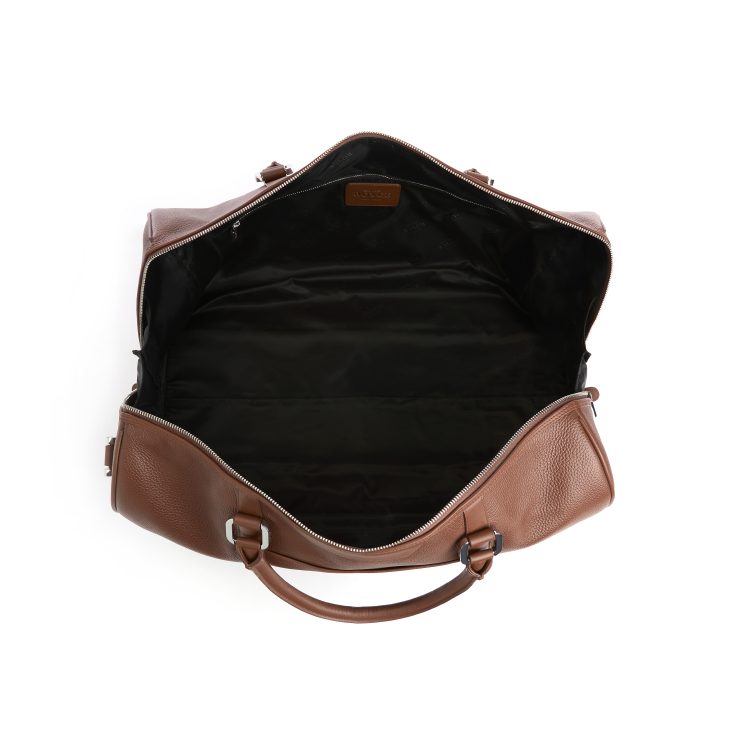 Expandable Weekender Duffel Bag with Suitcase Sleeve, tan