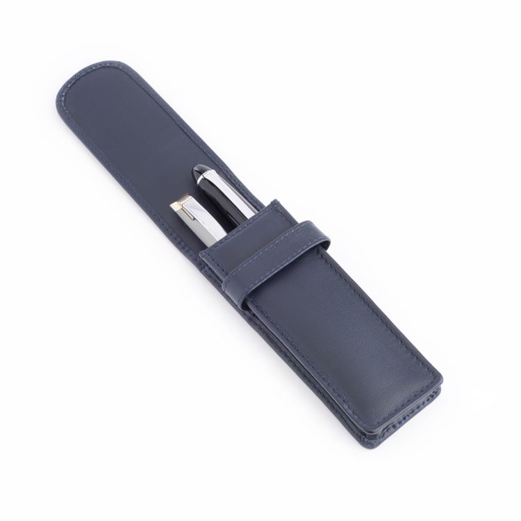 Double Fountain Pen Carrying Case, blue