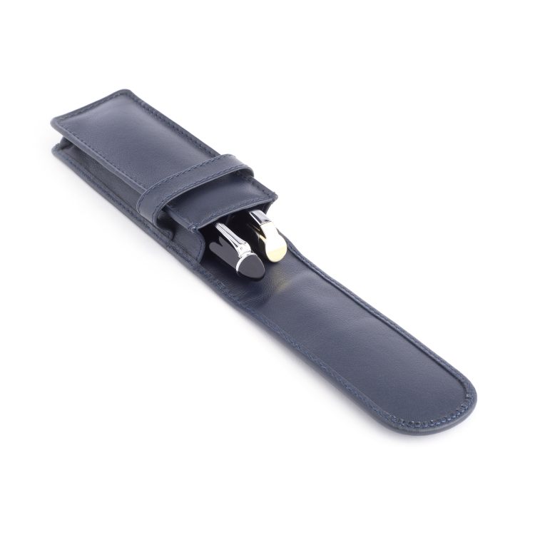 Double Fountain Pen Carrying Case, blue