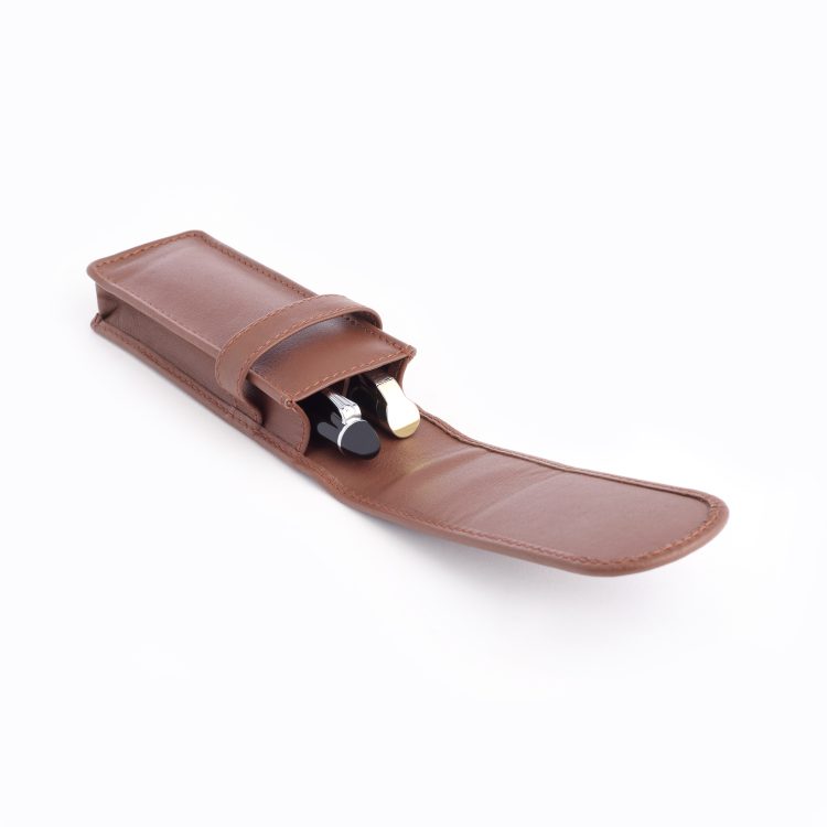 Double Fountain Pen Carrying Case, tan