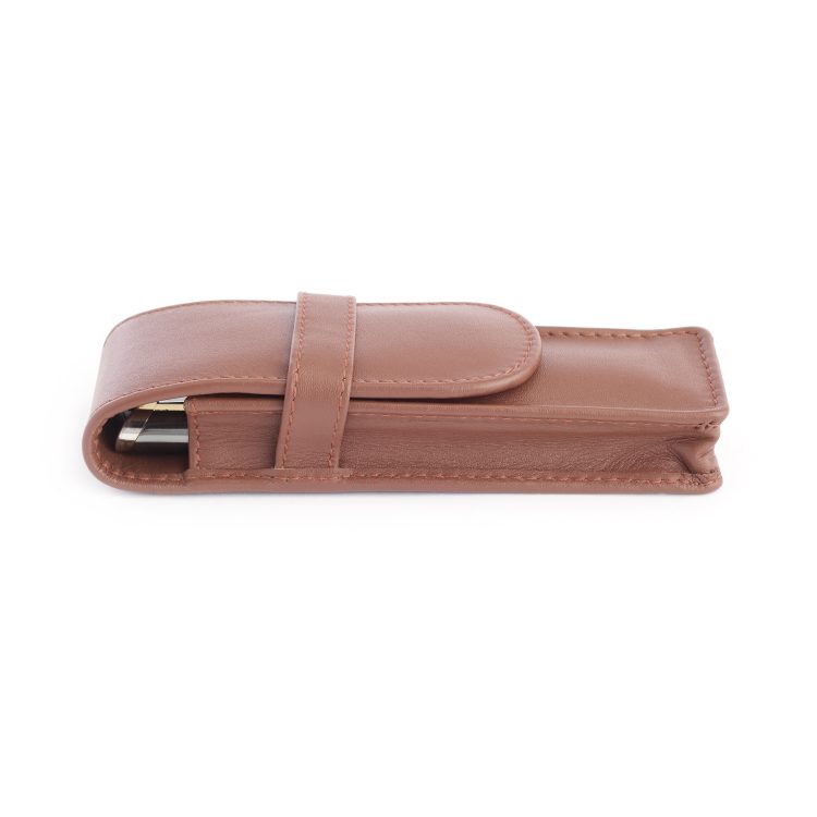 Double Fountain Pen Carrying Case, tan