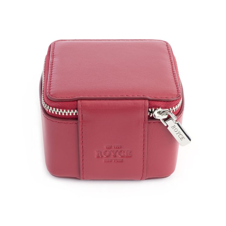Compact Travel Jewelry Box, red