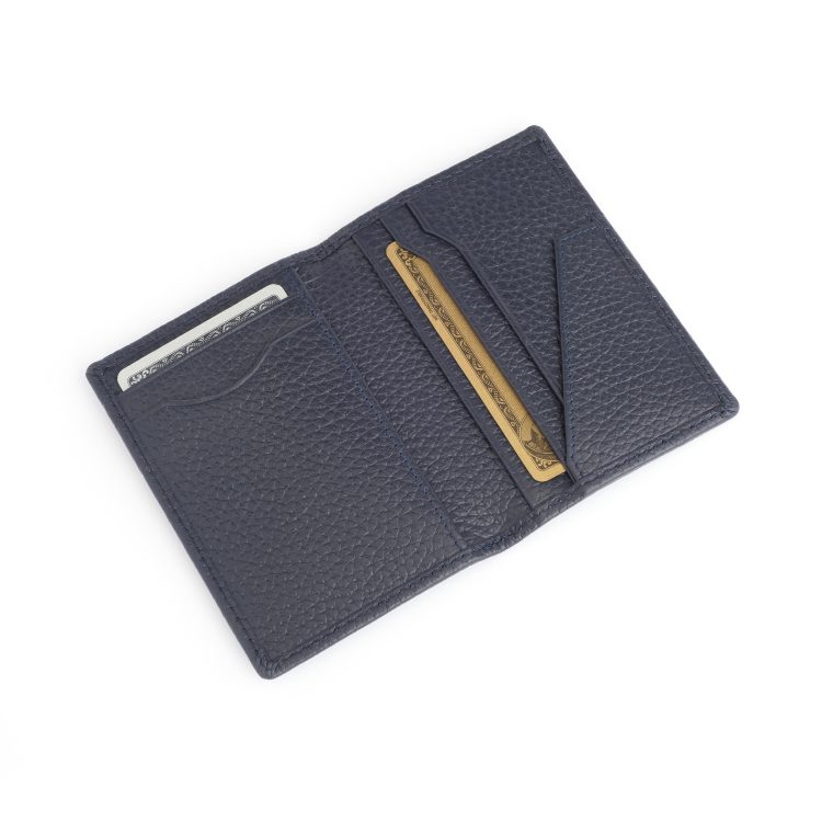 RFID Blocking Vertical Card Wallet, blue-pebble