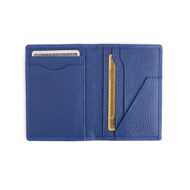 Vertical Card Wallet, cobalt-blue