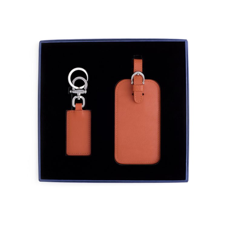 Luggage Tag and Key Chain Gift Set, orange