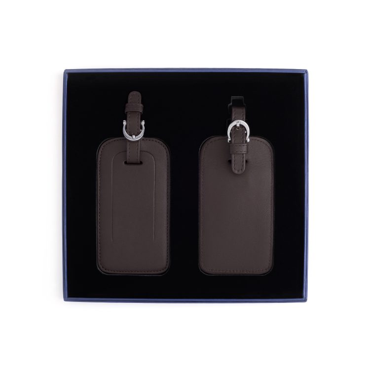 Double Leather Luggage Tag Gift Set