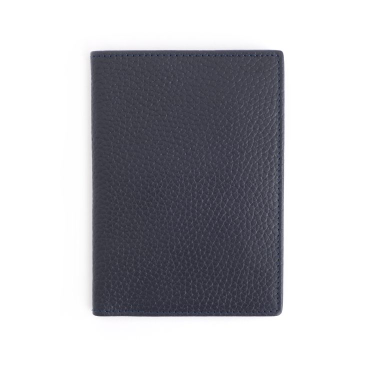 RFID Blocking Passport Cover with Card Slots, blue-pebble