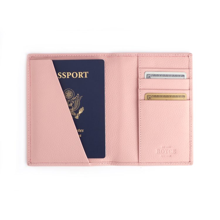 RFID Blocking Passport Travel Organizer, carnation-pink-pebble