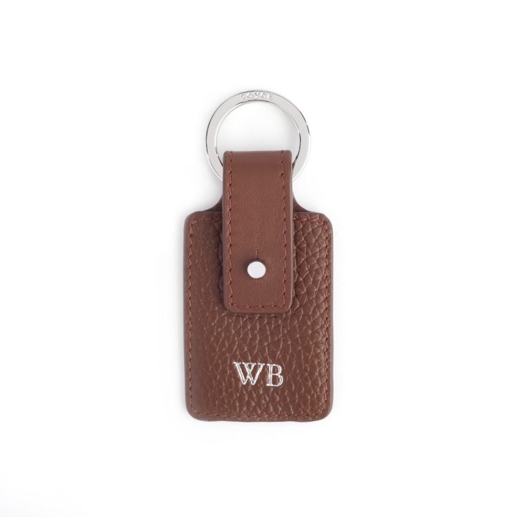 AirTag Valet Keychain, tan