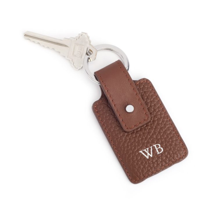 AirTag Valet Keychain, tan