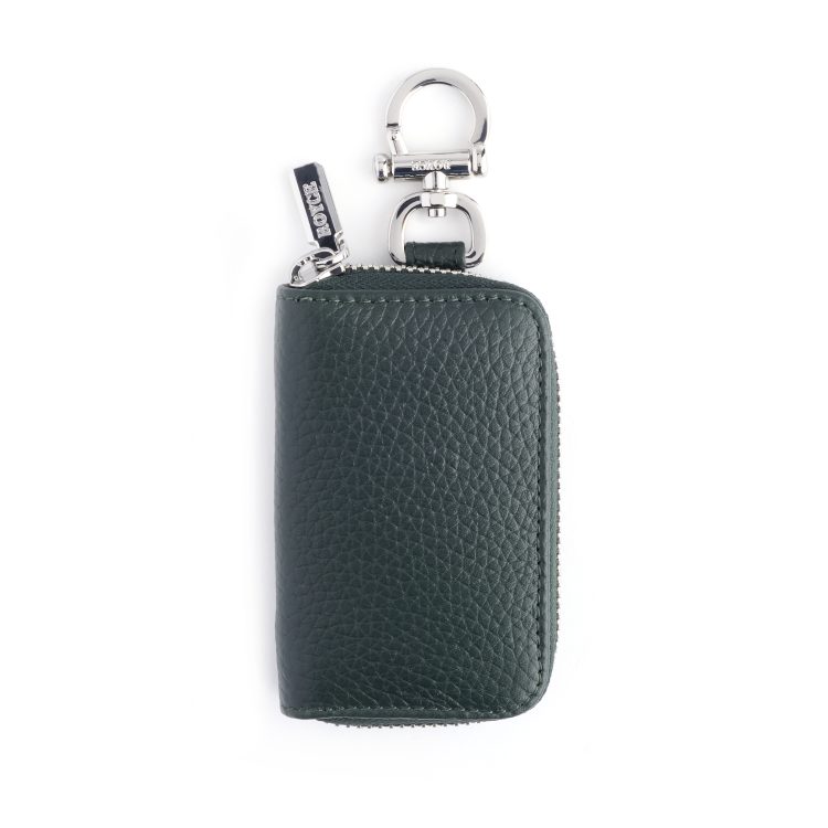 Zip-Around Leather Fob Case, dark-green