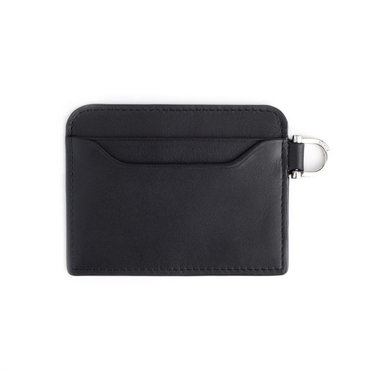 RFID Blocking Slim Cardholder with Key Fob, black
