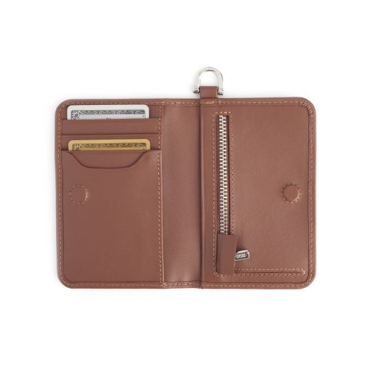 RFID Blocking Bifold Vertical Wallet with Key Fob