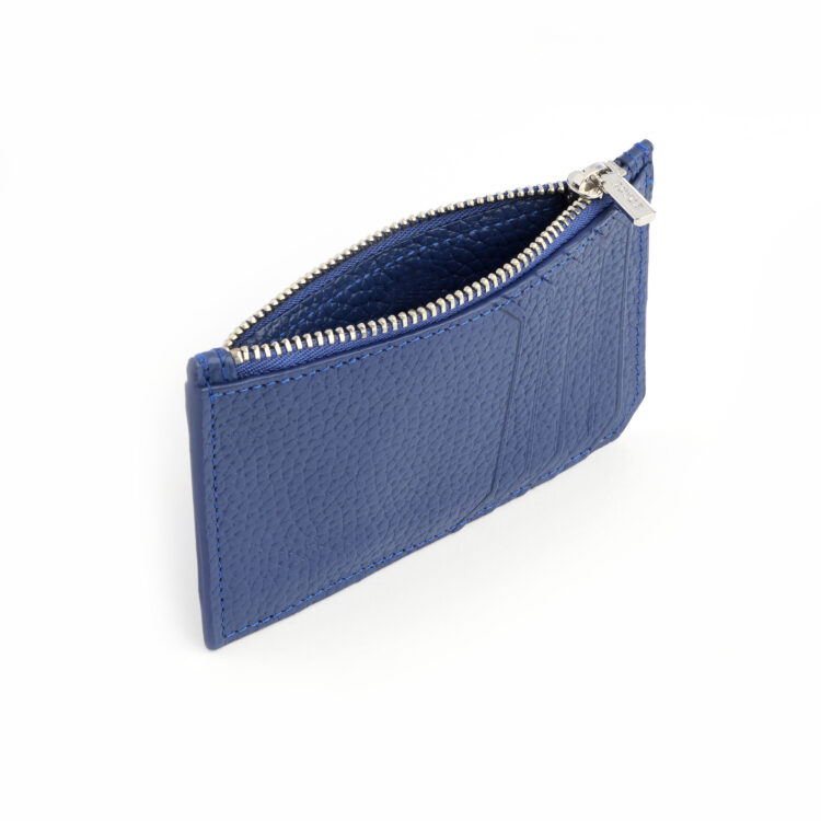 Zippered Credit Card Wallet, cobalt-blue