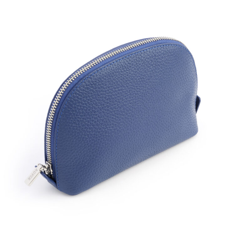 Compact Cosmetic Makeup Bag, cobalt-blue