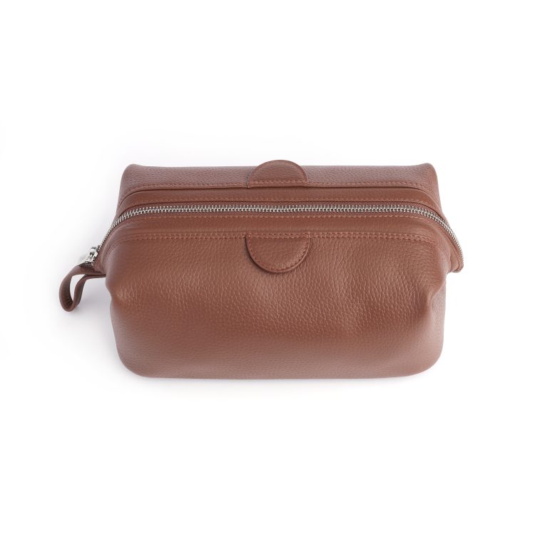 Classic Toiletry Bag Dopp Kit, tan-pebble